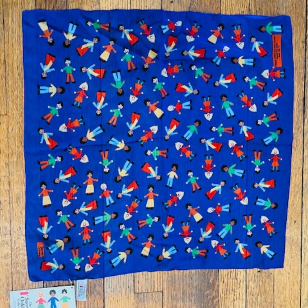 Vintage Save the Children Scarf - Italian Made - NWT